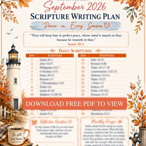 Monthly Scripture Writing Plan September 2026
